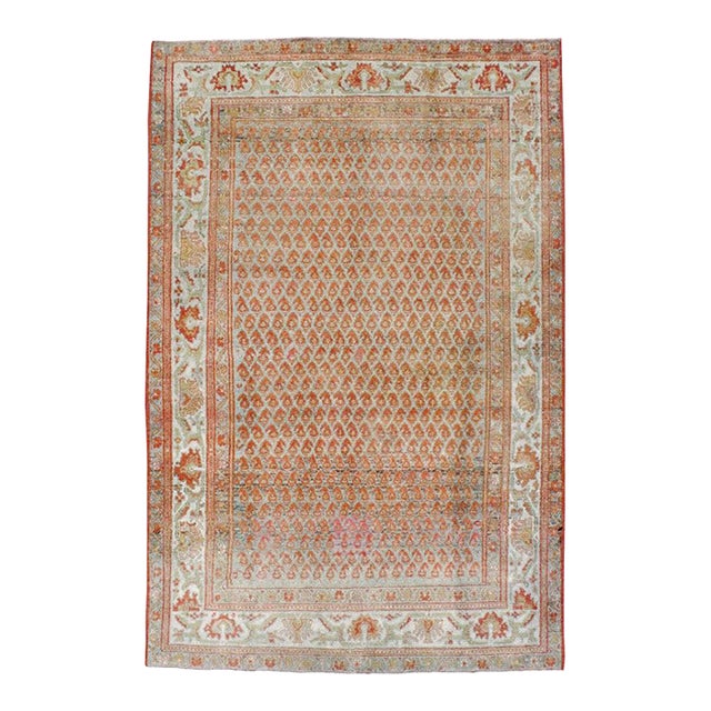 Galerie Shabab Collection Early 20th Century Handmade Persian Malayer Accent Rug For Sale