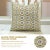 Art Deco Fabdivine Handmade Block Printed Cushion Cover 20x20 Inch Viscose Linen- Jharoka For Sale - Image 3 of 5