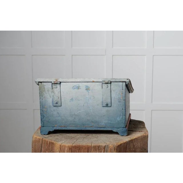 Antique Swedish Blue Folk Art Box For Sale - Image 5 of 8