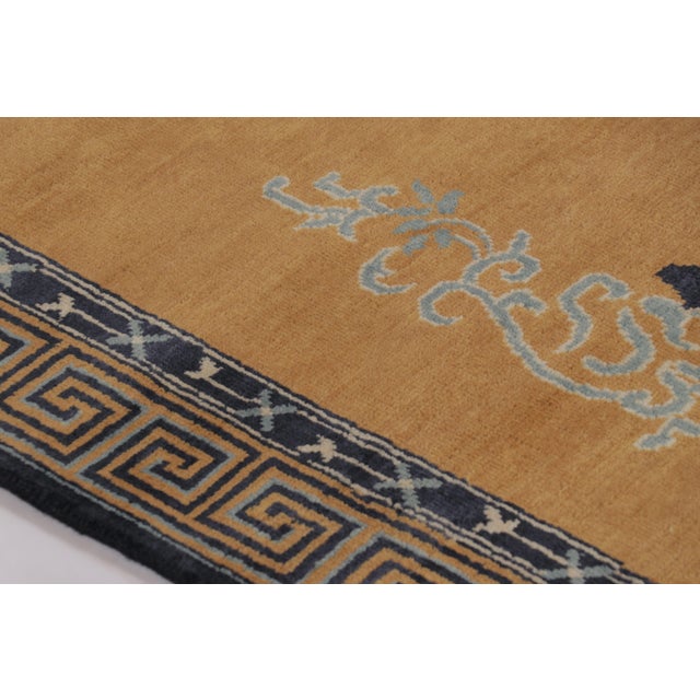Art Deco Rug & Kilim’s Chinese Art Deco Inspired Rug, Brown With Greek Key Border For Sale - Image 3 of 8