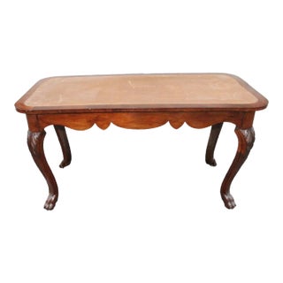 Italian Walnut Continental Center Sofa Serving Table, 19th C. For Sale
