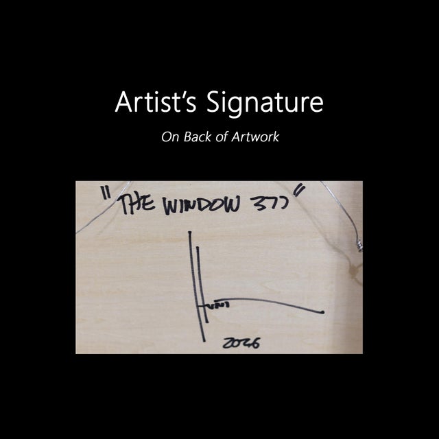 The Window 377 - Original Minimalist Mixed Media Acrylic and Resin Painting on Wood Panel by Ricky Hunt For Sale - Image 9 of 9