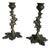Antique Brass Thistle Candleholders, 1905, Set of 2 For Sale