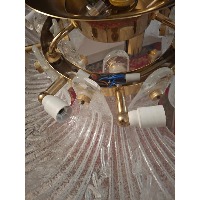 20th Century Clear Graniglia Murano Flush Mount For Sale - Image 11 of 11