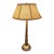 Vintage Frederick Cooper Torchère-Style Brass Table Lamp With Original Shade For Sale