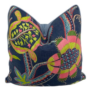 Thibaut Windsor in Navy Pillow For Sale