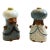 Mid Century Pottery King and Queen Salt and Pepper Shakers For Sale