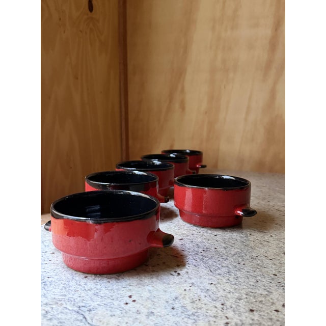 Vintage West German Pottery Soup Crocks, 1960, Set of 6 For Sale - Image 13 of 15