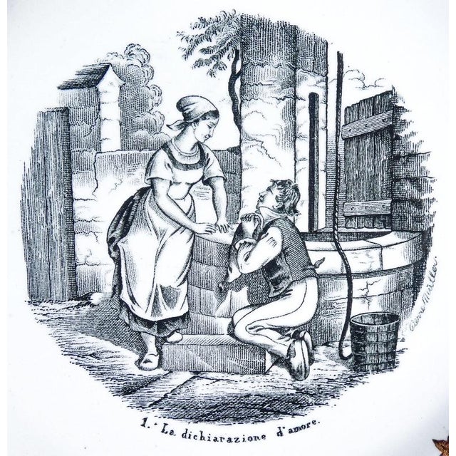 Wedding Series Plates in Porcelain by S.C.Richard, 1890s For Sale - Image 3 of 18