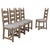 20th Century Belgian Upholstered Oak Ladderback Oak Dining Chairs - Set of 5 For Sale - Image 15 of 18