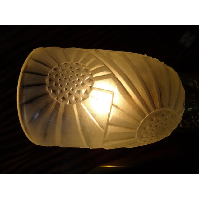 French Art Deco Bronze Wall Lights, 1920s, Set of 2 For Sale - Image 6 of 13