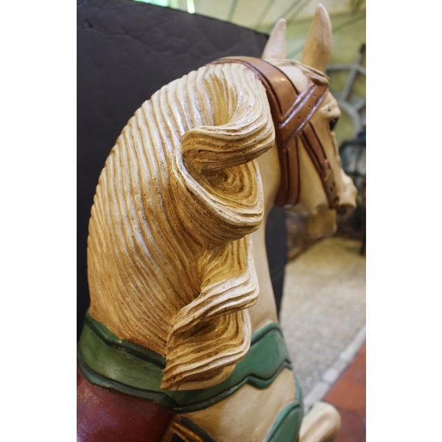 Late 19th-Early 20th Century American Carousel Horse on Custom Stand For Sale - Image 9 of 17