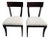 Pair of Ethan Allen Hathaway Klismos Dining Side Chairs Zebra Print French Regency 1990s For Sale
