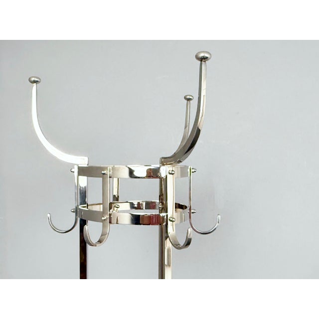 Nymphenburg Coat Rack in Nickel-Plated Brass by Otto Blümel for Classicon, Germany, 1990s For Sale - Image 4 of 7