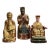 19th Century Chinese Polychrome and Gilt Ancestor Figures- A Set of 3 For Sale