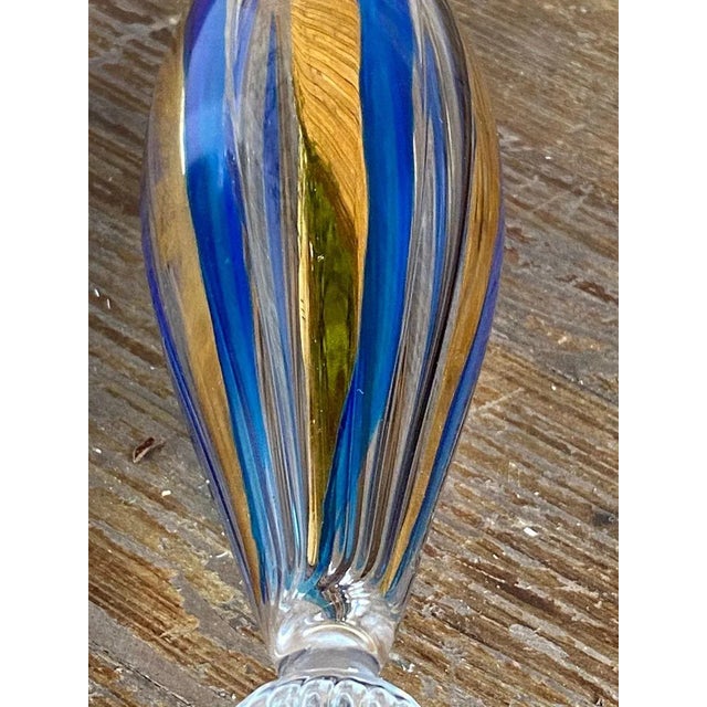 Hand-Painted Gold 24-Karat Venitian Vase, 1970s For Sale - Image 15 of 18