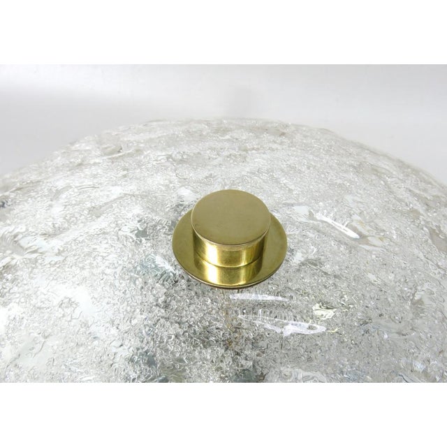 Ceiling Light in Brass and Ice Glass from Schröder & Co, 1970s For Sale - Image 16 of 18