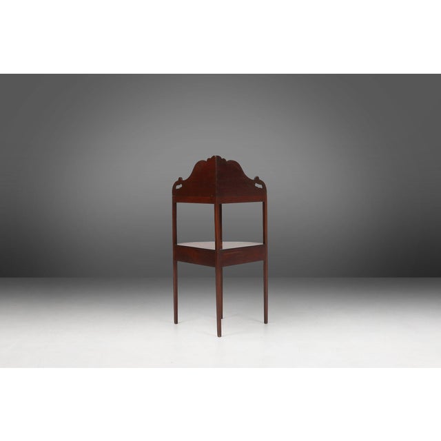 Vintage Corner Cabinet with Wood Inlay and Drawers, France, 1850s For Sale - Image 11 of 12