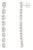 Certified 2.84ct Baguette & Marquise Diamond Linear Drop Earrings in 14k Gold- A Pair For Sale