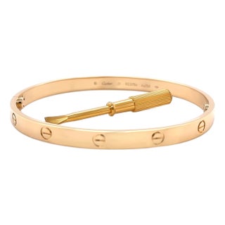 Cartier 18ct Yellow Gold Love Bracelet Classic Model 41g For Sale