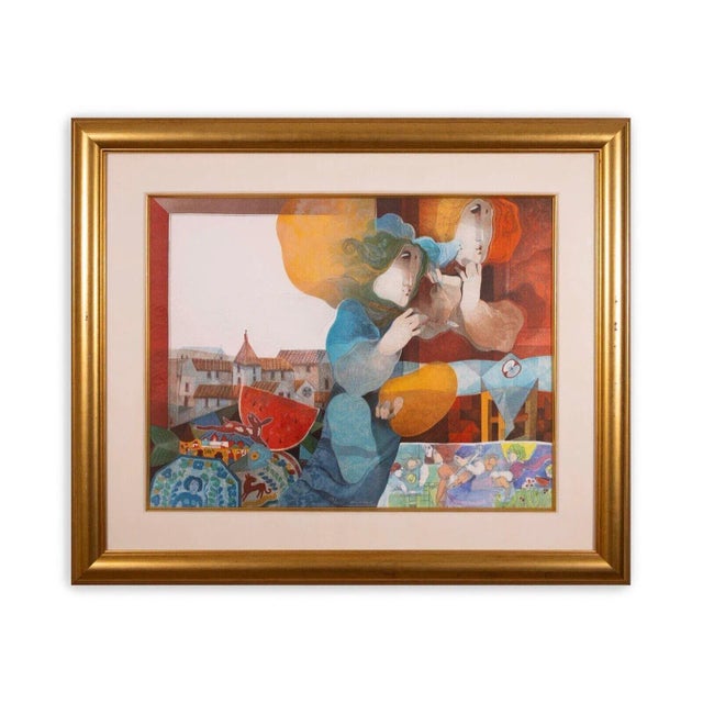 Contemporary Alvar Suñol Pintora Mexicana Signed Contemporary Embossed Lithograph 107/200 For Sale - Image 3 of 10