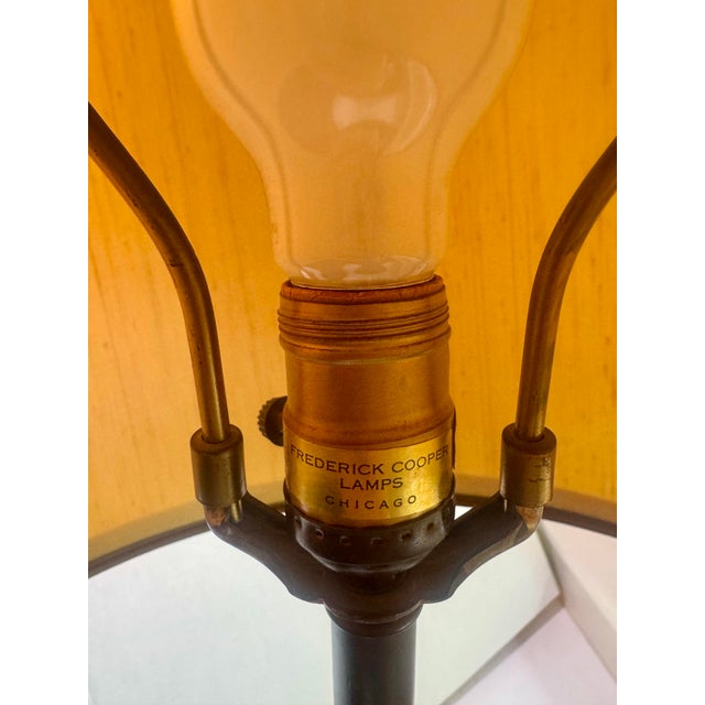 Vintage Frederick Cooper Chinoiserie Tea Canister Table Lamp With Original Silk Shade For Sale In San Francisco - Image 6 of 12