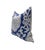 Pair of handcrafted pillows fashioned with Ladco in Indigo Floral fabric on the front and backed in a flax colored linen....