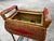 Vintage Large Woven Wicker Double Compartment Standing Sewing Basket For Sale - Image 11 of 12