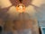 1970s Mid-Century Modern Style Hand-Painted Salmon Pink Glass Floral Globe Chandelier⁠ For Sale - Image 17 of 17