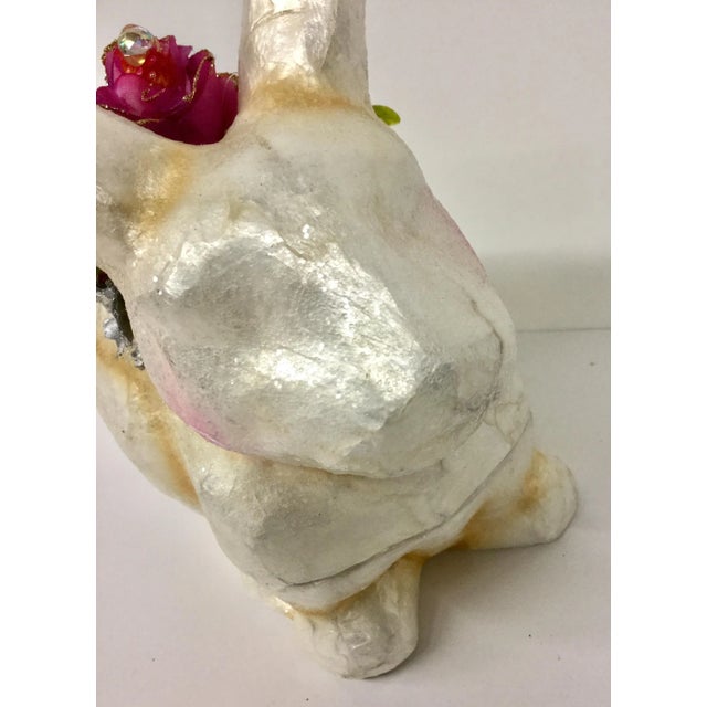 Bunny Rabbit Artisan Capiz Shell Covered Candy or Trinket Dish For Sale - Image 4 of 10