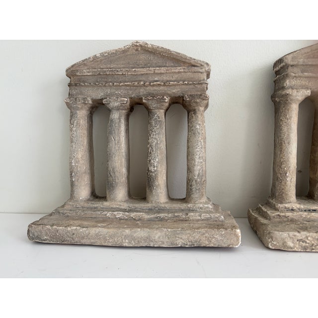 Pair of Vintage Neoclassical Temple Form Plaster Architectural Models For Sale In Orlando - Image 6 of 11