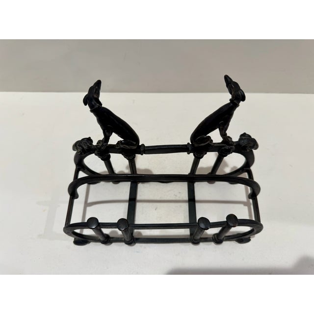Antique Greyhound Figural Letter Holder Desk Organizer Mail Sorter For Sale - Image 9 of 10