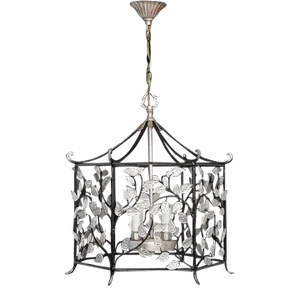 Casa Lantern in Silver Finish and Black