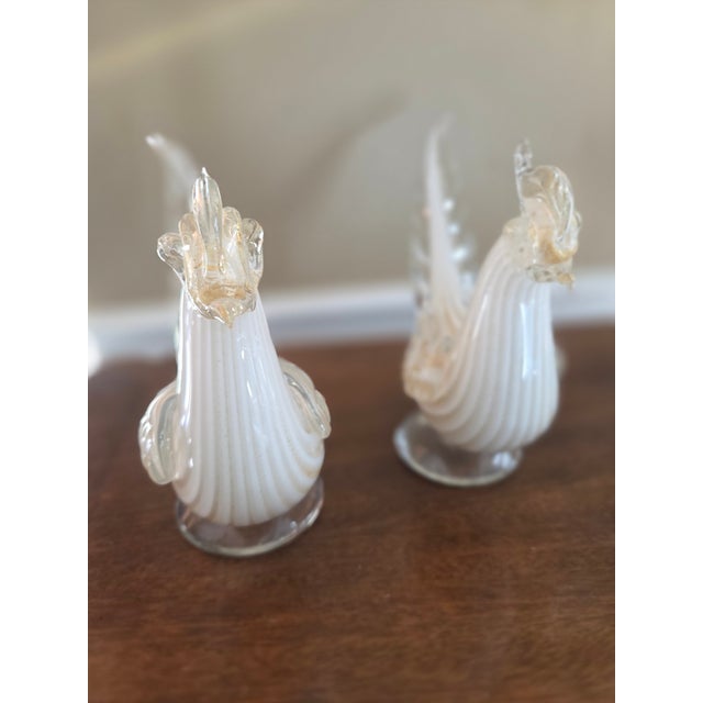 Murano Murano Art Glass Pheasants, Attributed to Alfredo Barbini - A Pair For Sale - Image 4 of 15