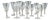 20th Century Crystal Glassware Service with Cerdagne Pattern from Saint Louis, Set of 12 For Sale