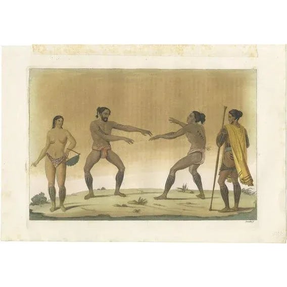 Early 19th Century Ferrario, Inhabitants of the Caroline Islands on Guam, 1831, Print For Sale - Image 5 of 5