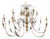 Monumental Swedish Gustavian 12-Light Iron & Parcel GiltWood Chandelier, Rewired For Sale