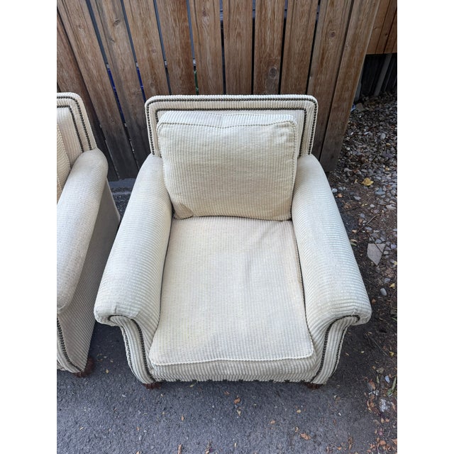 1980s Ralph Lauren by Henredon Down-Filled Lounge Chairs, Pair For Sale In Aspen - Image 6 of 17