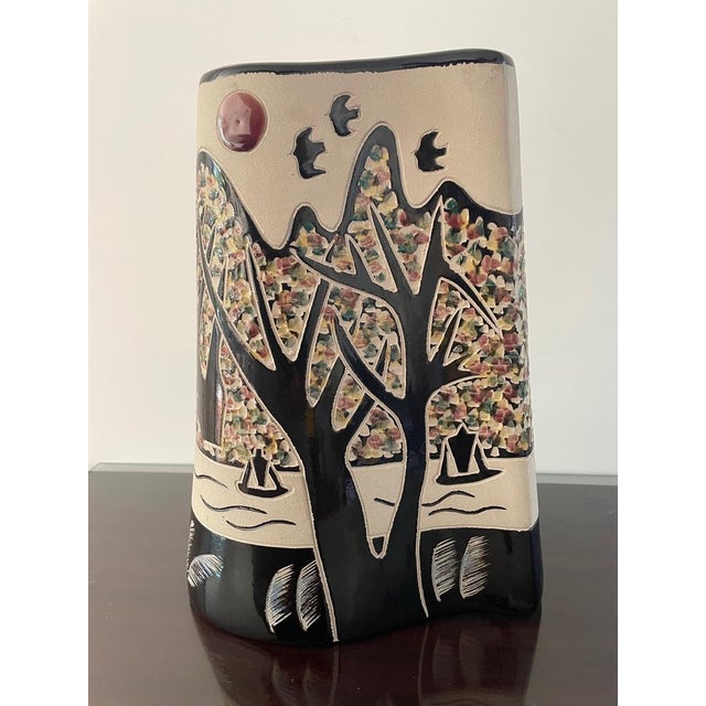 Scandinavian Style Ceramic Vase, 1970s For Sale - Image 14 of 14