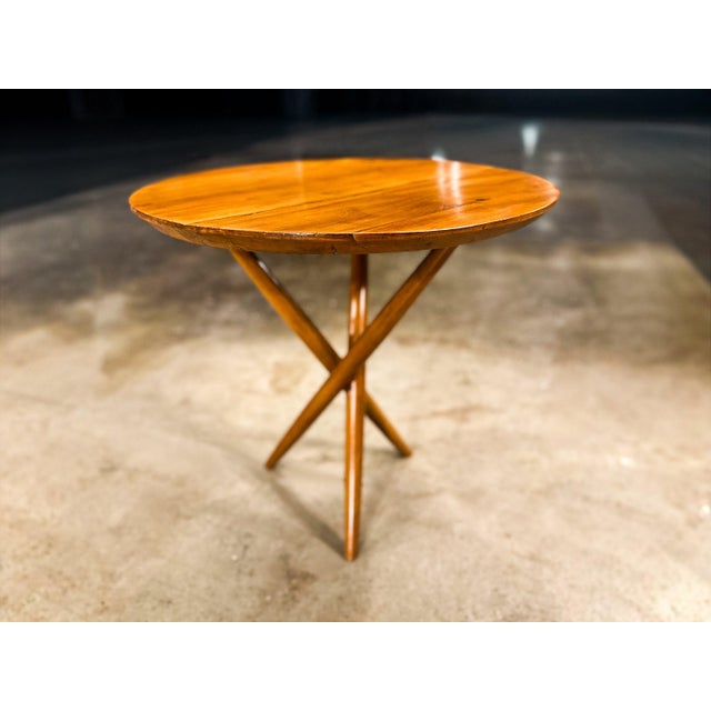 Sculptural Three-Legged Side Table in Ivory Wood, Brazilian Modern, 1950s For Sale - Image 12 of 15