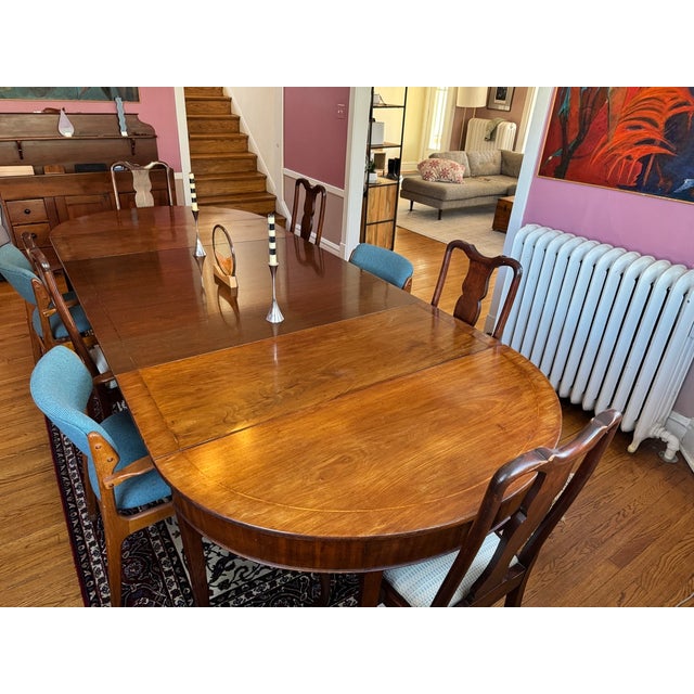 Antique Solid Wood Dining Table – Seats 10–12 | Custom 48” Leaf For Sale - Image 15 of 15