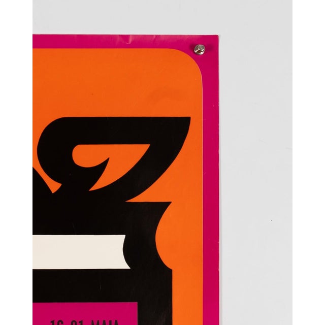 Orange Vintage International Book Fair 1979 Poster by Janowski For Sale - Image 8 of 9