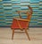 Armchair Desk Chair in Red Decorative Rivets Spindle, 1950s For Sale - Image 4 of 9