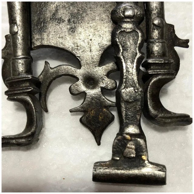 Baroque 17th Century Spanish Baroque Iron Lock Box and Escutcheon For Sale - Image 3 of 4