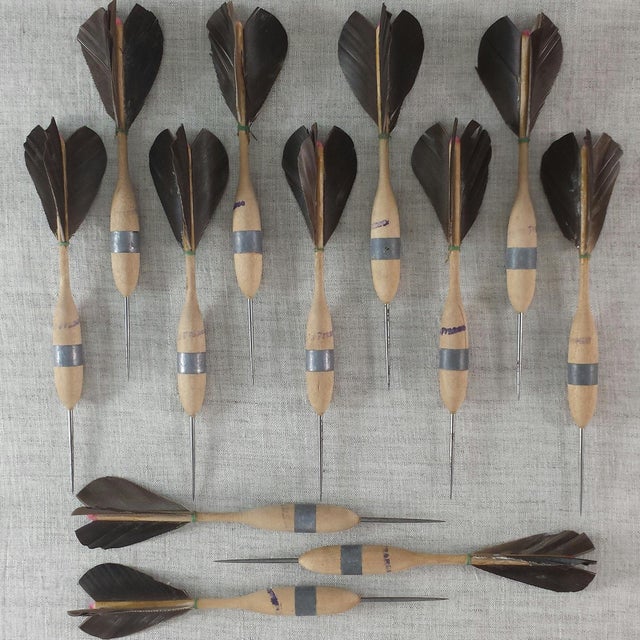 Vintage French Darts Set of 12 Chairish
