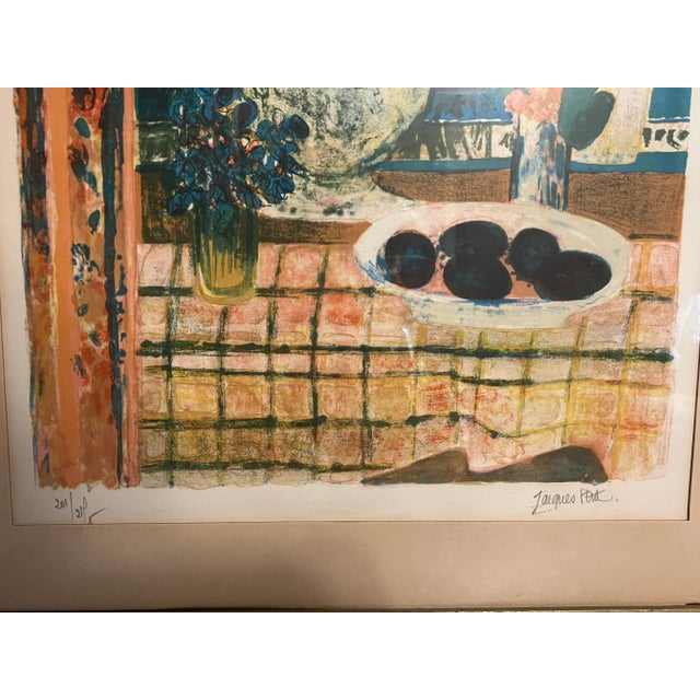 1960s Vintage Jacques Petit Signed and Numbered Framed Still Life Lithograph For Sale - Image 5 of 13