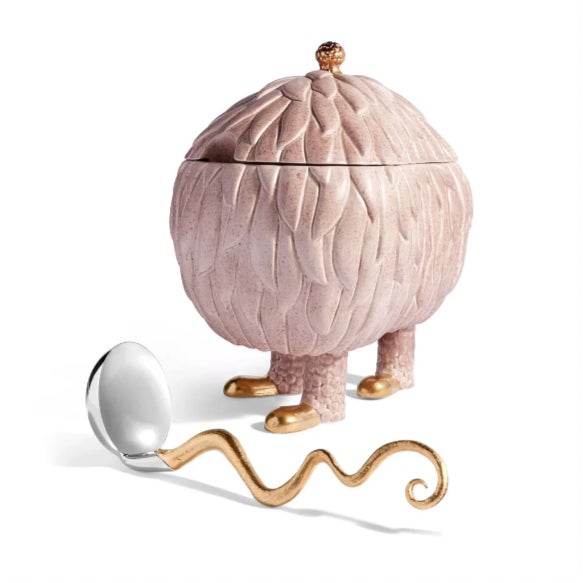 The Haas Brothers Haas Brothers for L’Objet “Lukas” Soup Monster Tureen With 24k Gold Accents & Ladle – New in Box, Discontinued, Retail $1400 For Sale - Image 4 of 8