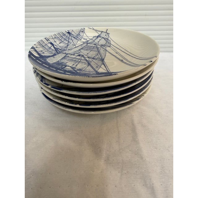 Coastal Caskata Rigging Small Plates, Set of Six For Sale - Image 3 of 12