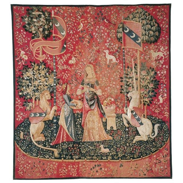 This beautiful tapestry is Silkscreened (also known as serigraphed) onto an irregularly woven fabric made from wool,...