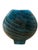 Contemporary Italian Murano Style Teal Swirl Hand-Blown Art Glass Vase Medium Size For Sale - Image 3 of 3
